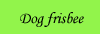 Dog frisbee